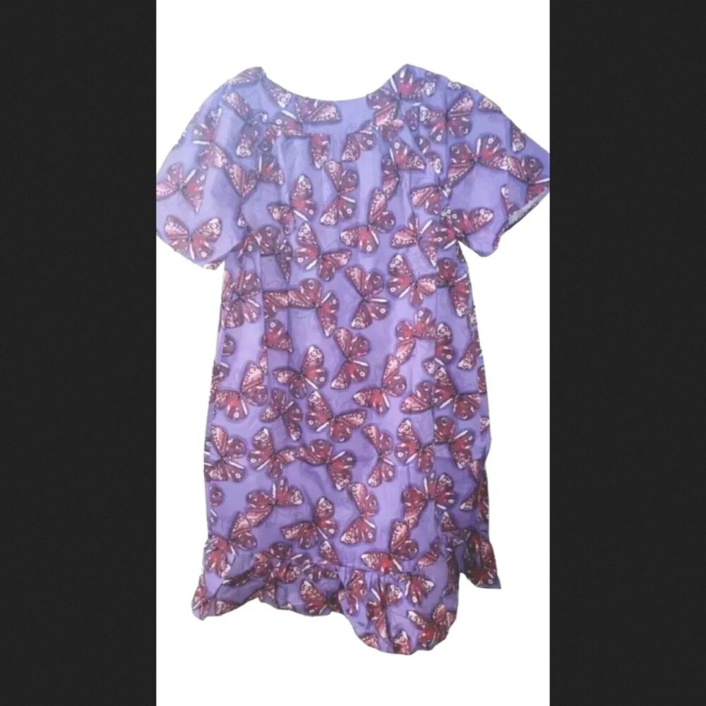 NWT Vintage Anthony Richard’s Women’s Midi Purple Butterfly Muumuu House Dress